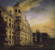 Jan van der Heyden City Hall and Plaza oil painting on canvas